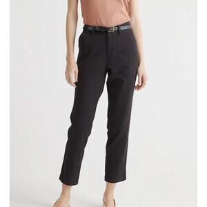 NWT Quince Women's Stretch Cotton Twill Girlfriend Chino Pants Black Size 32